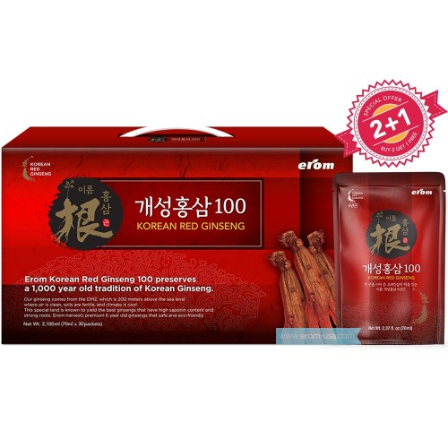 Erom Korean Red Ginseng (이롬 개성홍삼 100) 30 packets